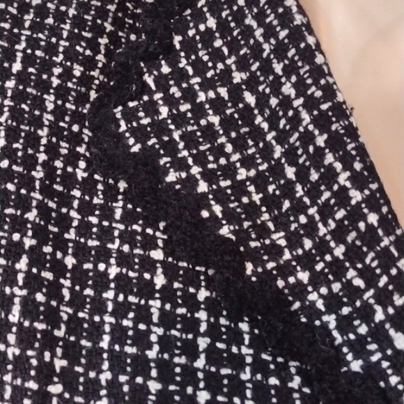 Chadwick's Black and White Tweed Skirt Blazer Set Size 14 - Picture 3 of 9